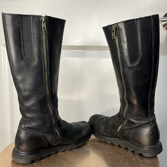 Sorel Scotia Waterproof Tall Leather Boots Black Size 6 - Picture 4 of 9